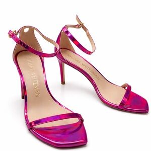 Stuart Weitzman Fuchsia Strappy Heels